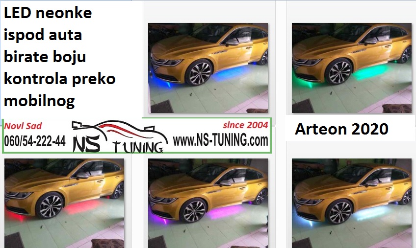 led neonke ispod auta fast furious vw arteon ugradnja novi sad beograd ns tuning android ambijentalno